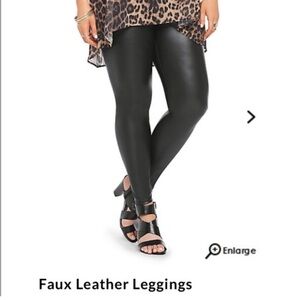 Torrid Faux Leather Leggings size 4 black